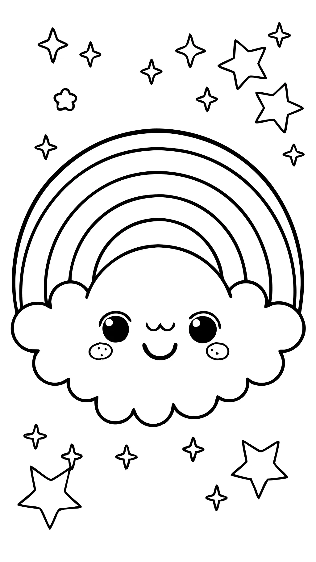 free printable rainbow coloring pages